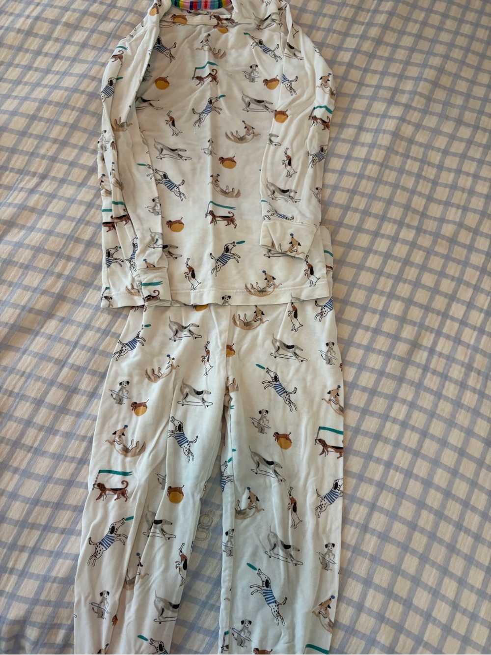 Magnetic Me White Dog Print Two-Piece Pajama Set